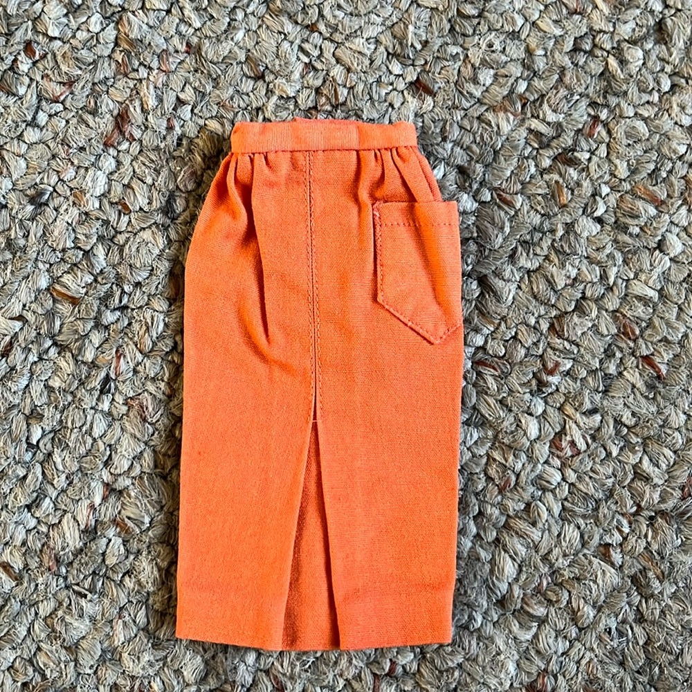 Vintage Barbie Orange Fitted Skirt Fashion Pak Mattel